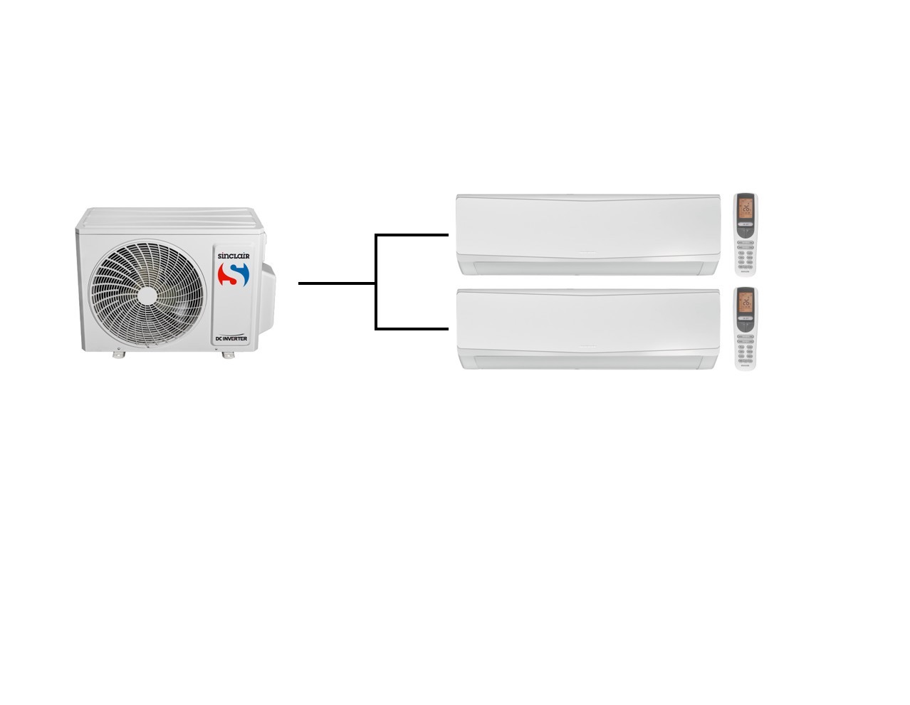 SINCLAIR – KEYON sērijas – Multi Split – DC Inverter – 2x SIH-09BIK / MV-E14BI2