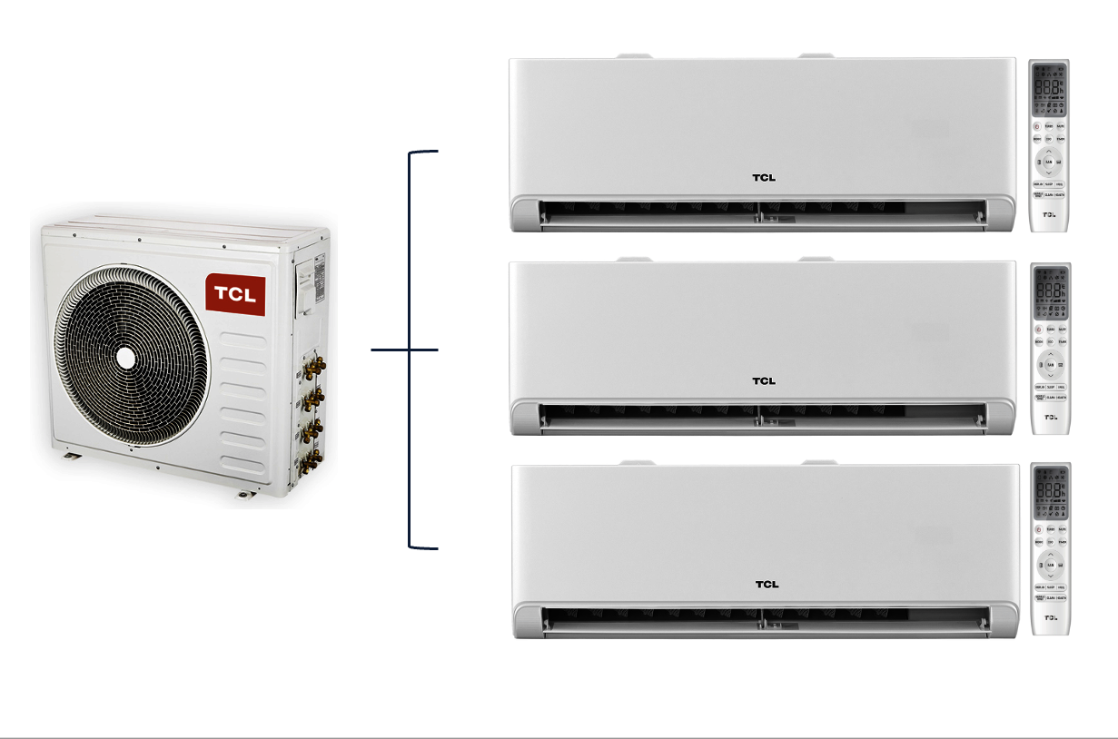 TCL –  Multi Split – 3x FMA-09CHSD/TPH11I / FMA-27I3HD/DVO (-25°C)