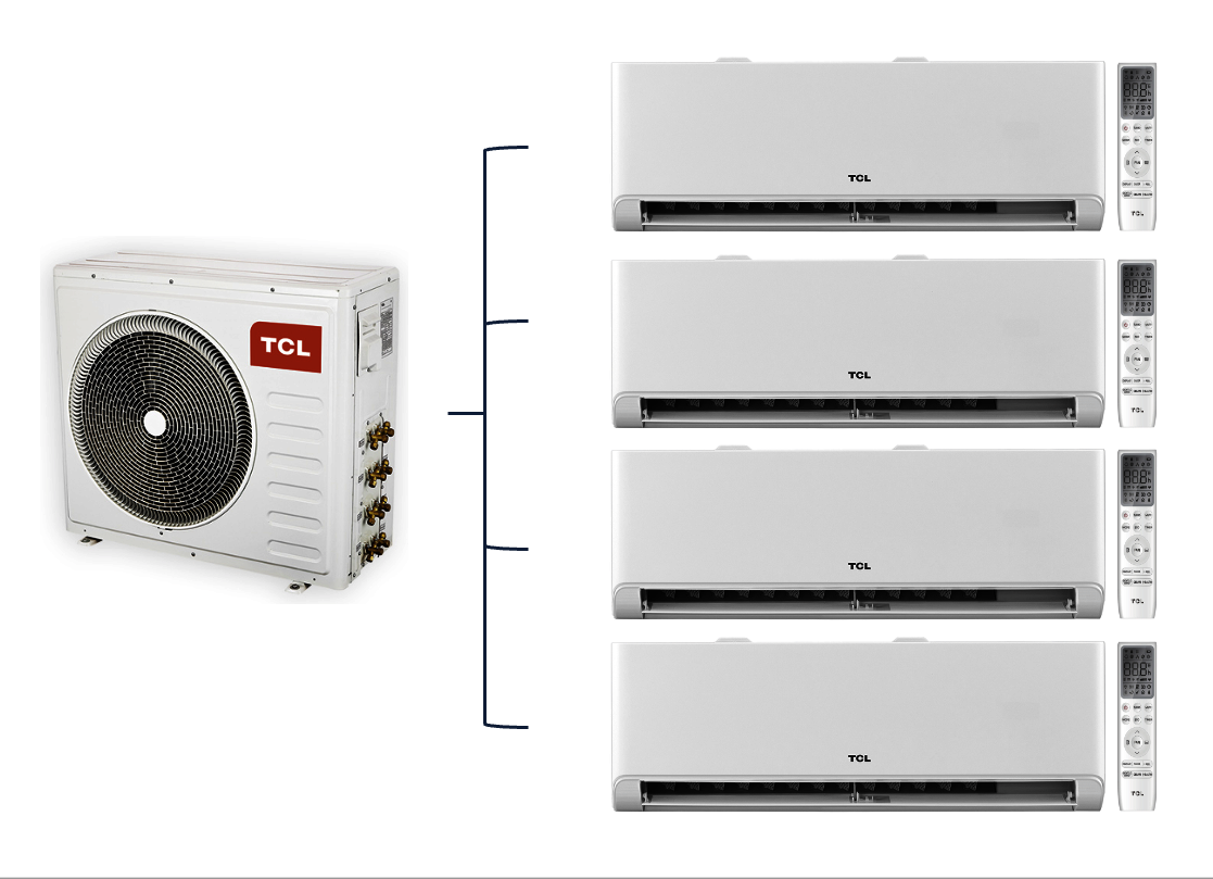 TCL –  Multi Split – 4x FMA-09CHSD/TPH11I / FMA-32I4HD/DVO (-25°C)