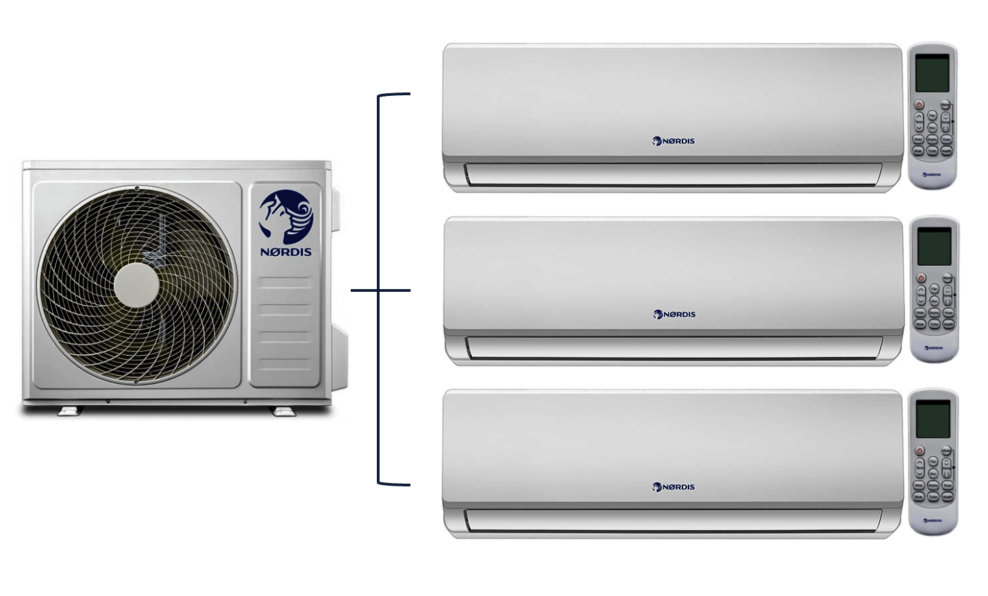 NORDIS – Orion Pro –  Multi Split – 3x OP09TC1 / FMA-27I3HD/DVO