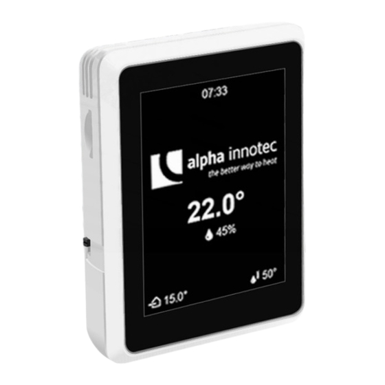 Alpha innotec – Tālvadības pults ar skārienjūtīgu ekrānu – RBE +