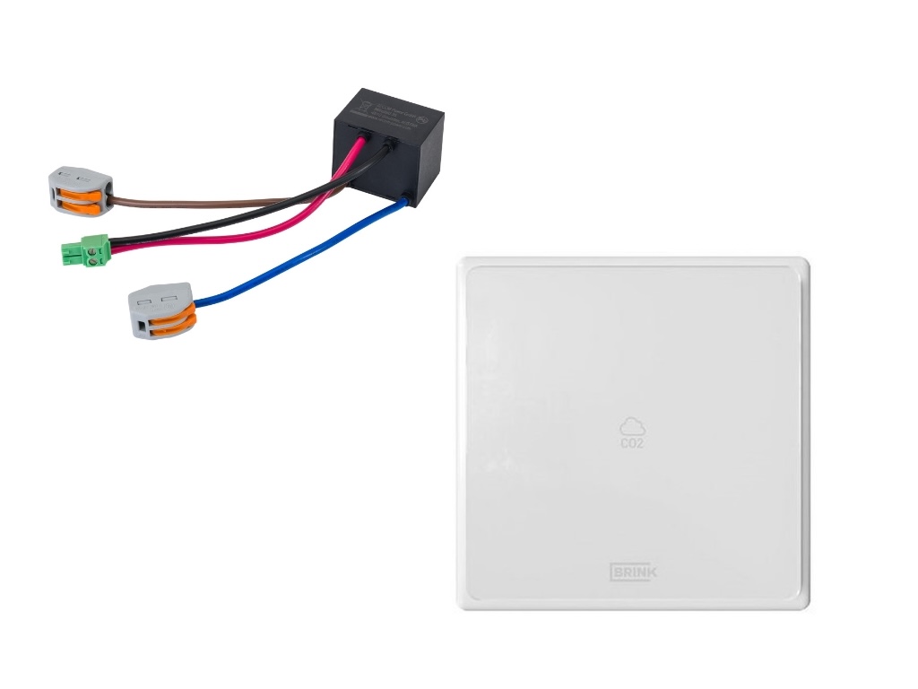 BRINK – Bezvadu iekštelpu CO2 sensors ar 230V/5V barošanas adapteri – 532712