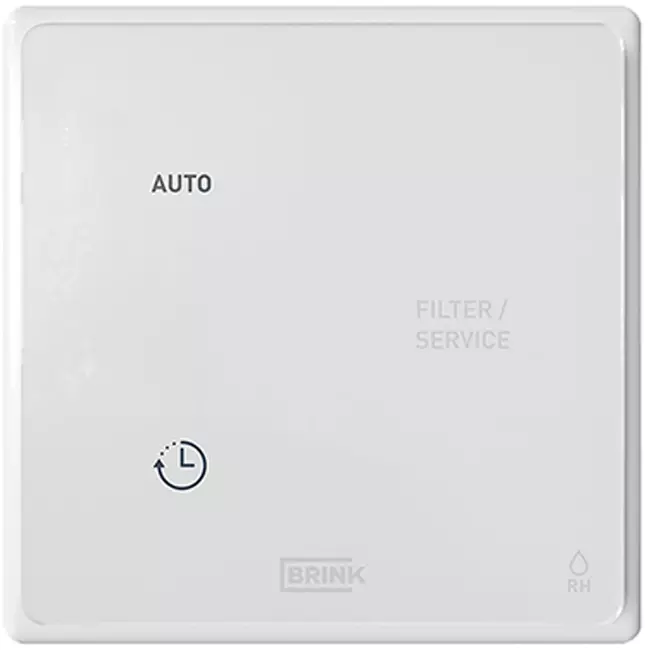 BRINK – Bezvadu 2 pozīciju (Auto/Boost) slēdzis ar filtra indikāciju un integrētu relatīvā mitruma (HR) sensoru – 532728