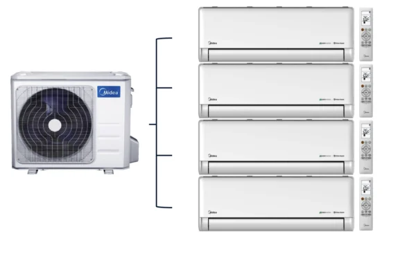 MIDEA – Solstice EZ sērijas – Multi Split – INVERTER – 4x EZ-09RD6-I / M4OB-36HFN8-Q
