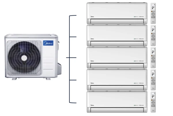MIDEA – Solstice EZ sērijas – Multi Split – INVERTER – 5x EZ-09RD6-I / M5OE-42HFN8-Q
