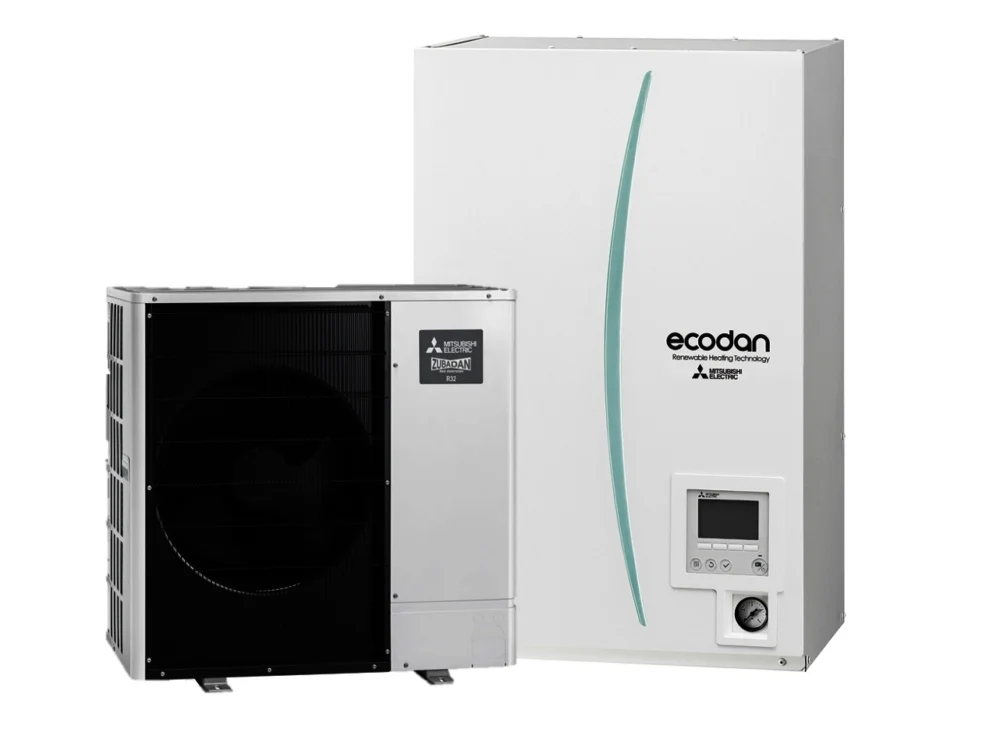 MITSUBISHI ELECTRIC – ECODAN/Zubadan – Gaiss-ūdens – Siltumsūknis – 10 kW – PUD-SHWM100Y / ERSD-VM2D (3 fāzes)(-28°C)