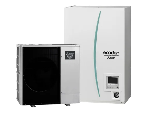 MITSUBISHI ELECTRIC – ECODAN/Zubadan – Gaiss-ūdens – Siltumsūknis – 10 kW – PUD-SHWM100Y / ERSD-VM2D (3 fāzes)(-28°C)