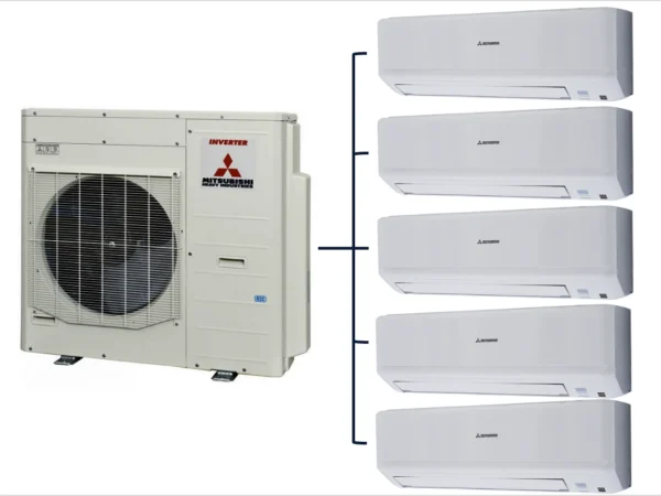 MITSUBISHI HEAVY – Standart/Inverter sērijas – Multi Split – 5x SKM25ZSP-W / SCM100ZS-W