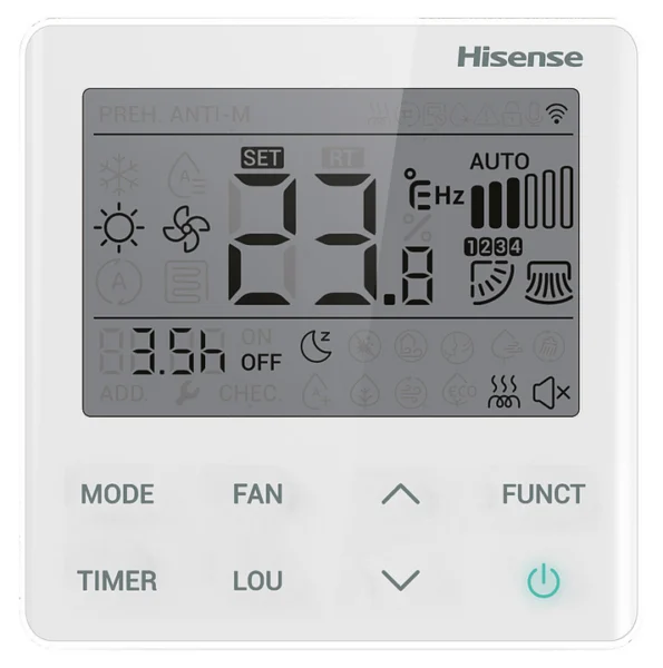 HISENSE HVAC – Sienas kontrolleris casetes split 2023 – YXE-E01U
