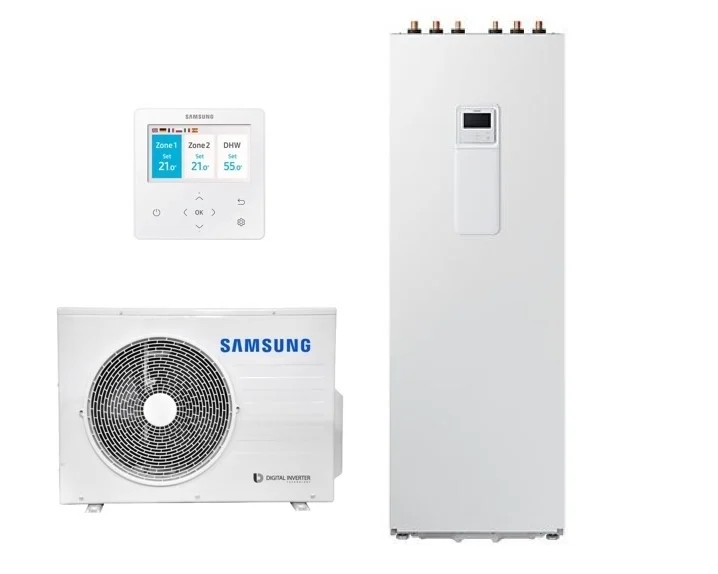 SAMSUNG – EHS ClimateHub SPLIT – Gaiss-ūdens – Siltumsūknis – 6,0 kW – AE060CXEDEG/EU / AE200RNWSEG/EU (-25°C)