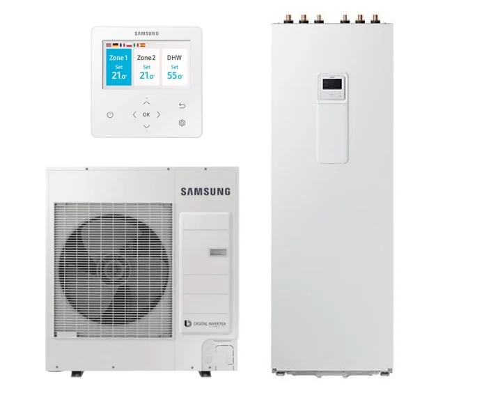 SAMSUNG – EHS ClimateHub MONO – Gaiss-ūdens – Siltumsūknis – 8,0 kW – AE080RXYDEG/EU / AE200CNWMEG/EU (-25°C)